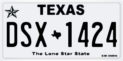 TX license plate DSX1424