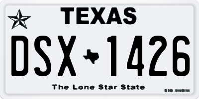 TX license plate DSX1426