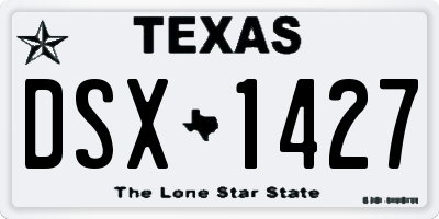 TX license plate DSX1427
