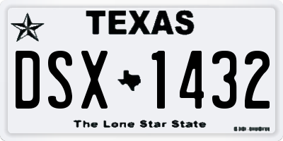 TX license plate DSX1432