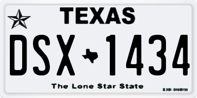 TX license plate DSX1434