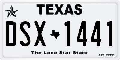 TX license plate DSX1441
