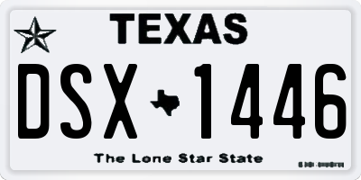 TX license plate DSX1446