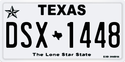 TX license plate DSX1448