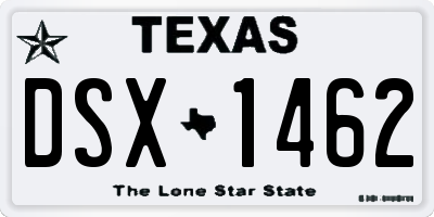 TX license plate DSX1462