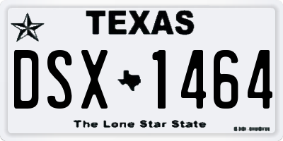 TX license plate DSX1464
