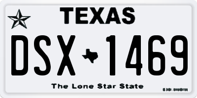 TX license plate DSX1469