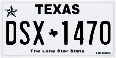 TX license plate DSX1470