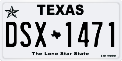 TX license plate DSX1471