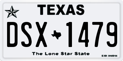 TX license plate DSX1479