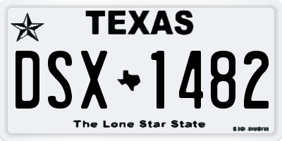 TX license plate DSX1482