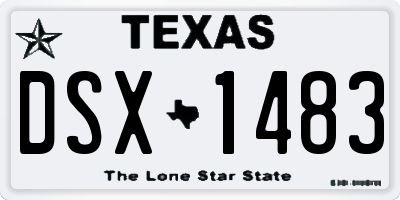 TX license plate DSX1483