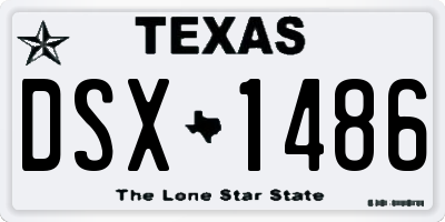 TX license plate DSX1486