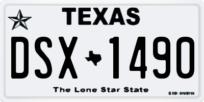 TX license plate DSX1490