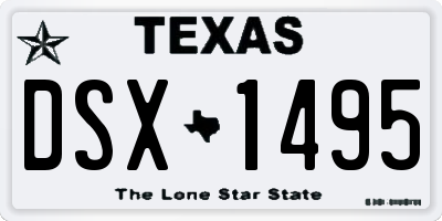 TX license plate DSX1495