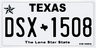 TX license plate DSX1508
