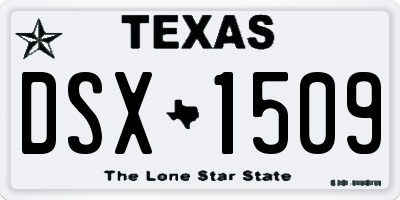TX license plate DSX1509
