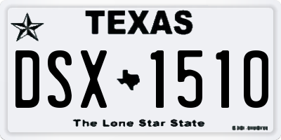 TX license plate DSX1510
