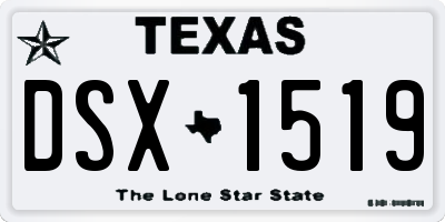TX license plate DSX1519