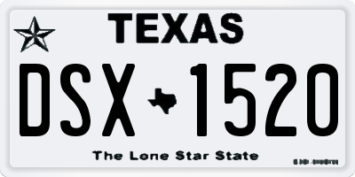 TX license plate DSX1520
