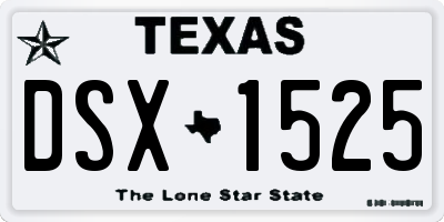 TX license plate DSX1525