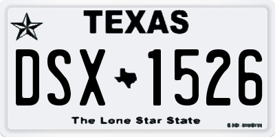 TX license plate DSX1526