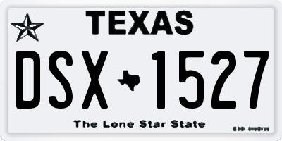TX license plate DSX1527