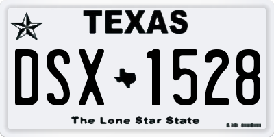 TX license plate DSX1528