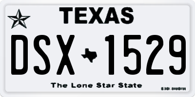 TX license plate DSX1529