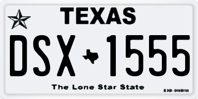 TX license plate DSX1555