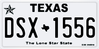 TX license plate DSX1556