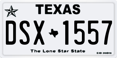 TX license plate DSX1557