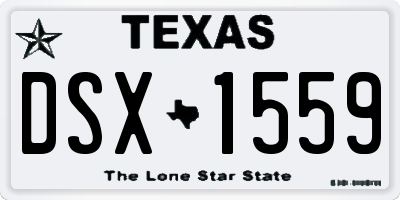 TX license plate DSX1559