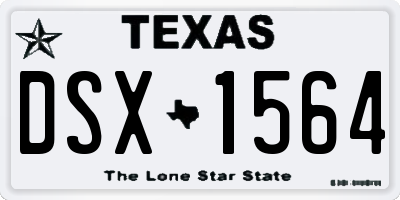 TX license plate DSX1564