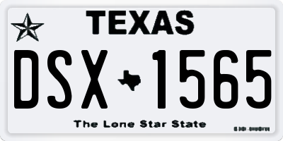 TX license plate DSX1565