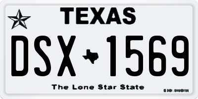 TX license plate DSX1569