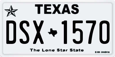 TX license plate DSX1570