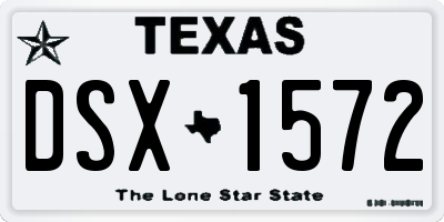 TX license plate DSX1572