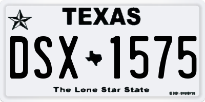 TX license plate DSX1575