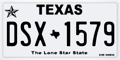 TX license plate DSX1579
