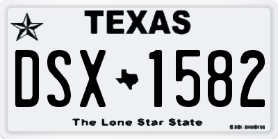 TX license plate DSX1582