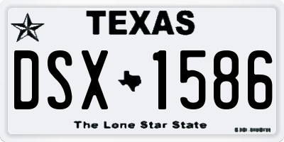 TX license plate DSX1586