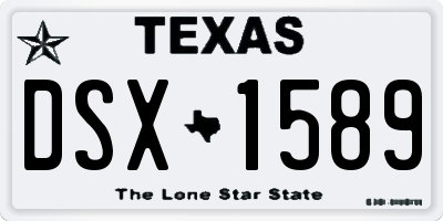 TX license plate DSX1589