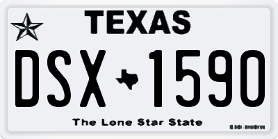 TX license plate DSX1590