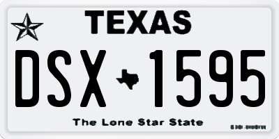TX license plate DSX1595