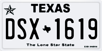 TX license plate DSX1619