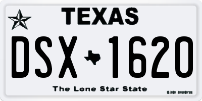 TX license plate DSX1620