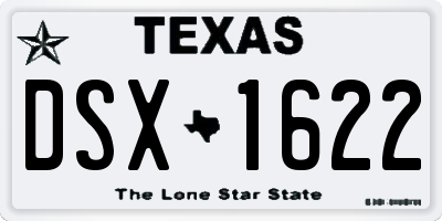 TX license plate DSX1622