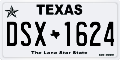 TX license plate DSX1624