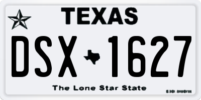 TX license plate DSX1627
